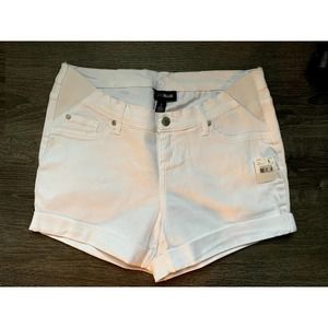 Indigo blue maternity shorts